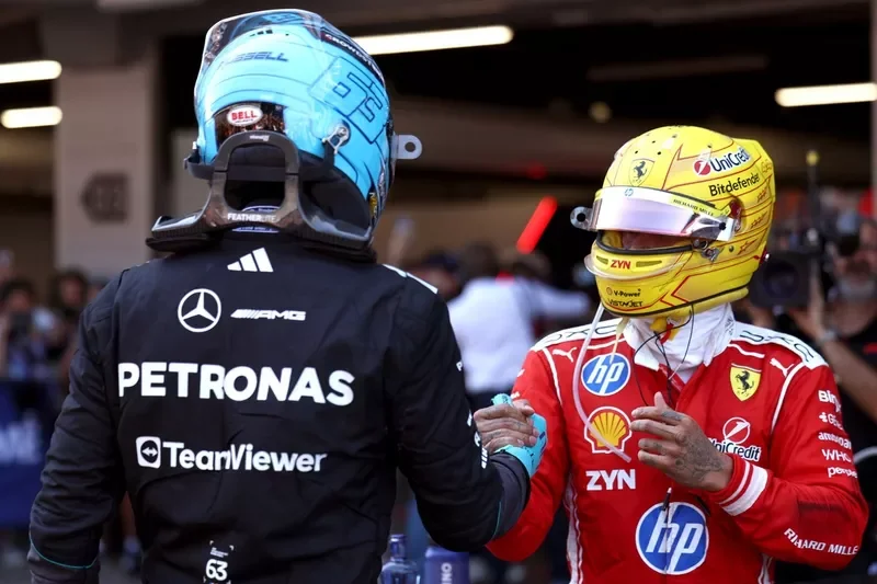 Lewis Hamilton, Ferrari, George Russell, Mercedes