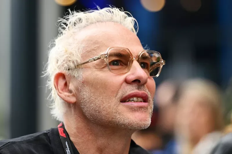 Jacques Villeneuve arrives in the paddock.