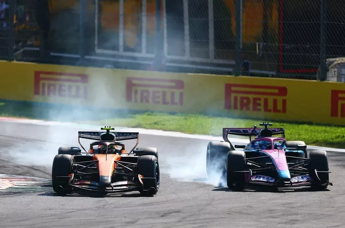 Lando Norris, McLaren, Pierre Gasly, Alpine